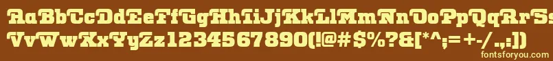 OtisRegular Font – Yellow Fonts on Brown Background