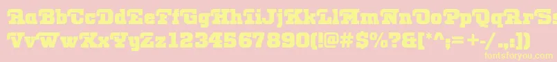 OtisRegular Font – Yellow Fonts on Pink Background