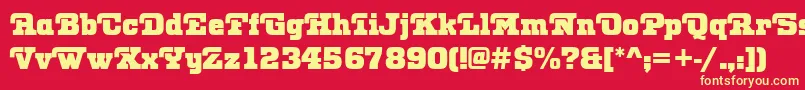 OtisRegular Font – Yellow Fonts on Red Background