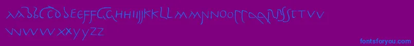 PompeianusLdr Font – Blue Fonts on Purple Background