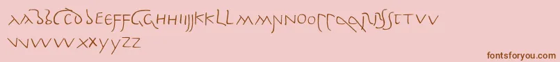 PompeianusLdr-Schriftart – Braune Schriften auf rosa Hintergrund