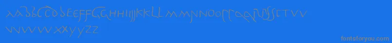 PompeianusLdr Font – Gray Fonts on Blue Background