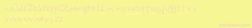PompeianusLdr Font – Pink Fonts on Yellow Background