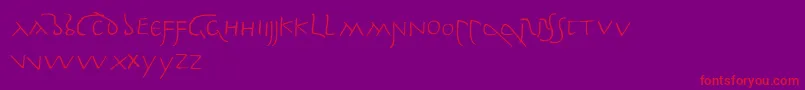 PompeianusLdr Font – Red Fonts on Purple Background