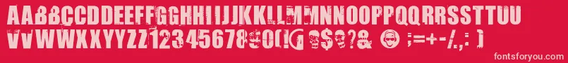 fuente Uptown ffy – Fuentes Rosadas Sobre Fondo Rojo