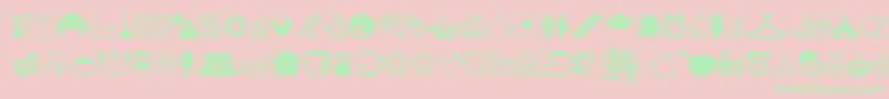 GoodMorning Font – Green Fonts on Pink Background