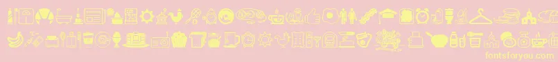 GoodMorning Font – Yellow Fonts on Pink Background