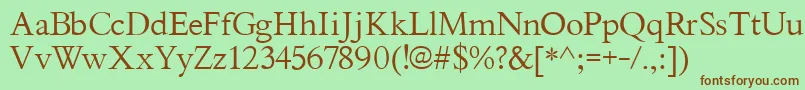 ThryomanesNormal Font – Brown Fonts on Green Background