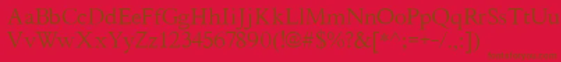ThryomanesNormal Font – Brown Fonts on Red Background