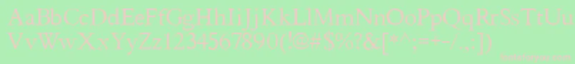 ThryomanesNormal Font – Pink Fonts on Green Background