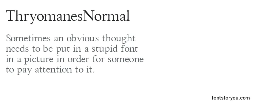 ThryomanesNormal Font