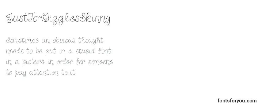 Review of the JustForGigglesSkinny Font