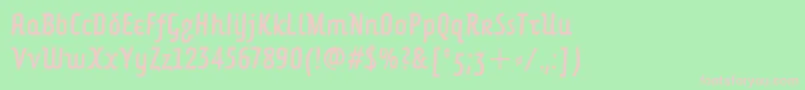 ForkbeardcondenseditcTt Font – Pink Fonts on Green Background