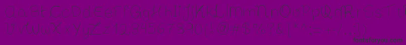 Bibsfirsthandwrite-Schriftart – Schwarze Schriften auf violettem Hintergrund