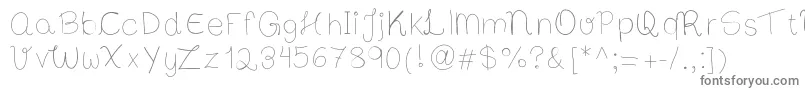 Шрифт Bibsfirsthandwrite – серые шрифты