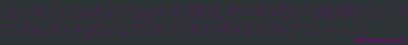 Шрифт Bibsfirsthandwrite – фиолетовые шрифты на чёрном фоне