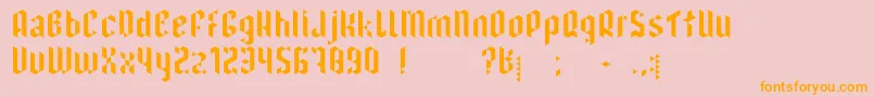 IHaveBeenWaitingForYou Font – Orange Fonts on Pink Background