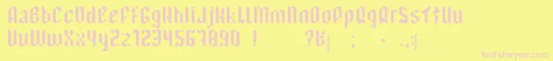 IHaveBeenWaitingForYou Font – Pink Fonts on Yellow Background