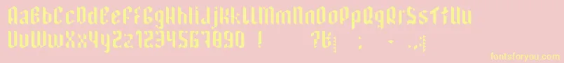 IHaveBeenWaitingForYou Font – Yellow Fonts on Pink Background