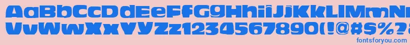 BitchenNord Font – Blue Fonts on Pink Background