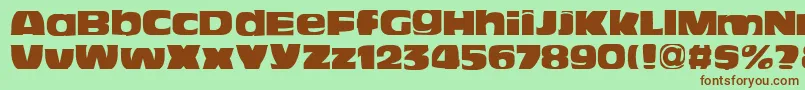 BitchenNord Font – Brown Fonts on Green Background