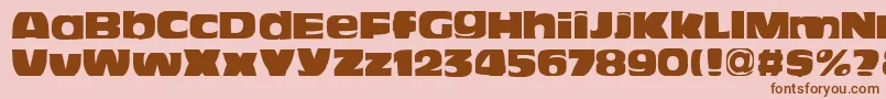 BitchenNord Font – Brown Fonts on Pink Background