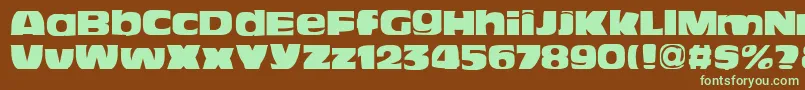 BitchenNord Font – Green Fonts on Brown Background