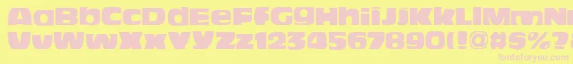 BitchenNord Font – Pink Fonts on Yellow Background