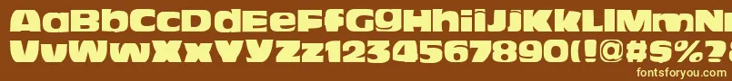 BitchenNord Font – Yellow Fonts on Brown Background