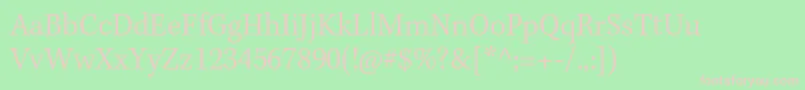 KeplerstdLightscncapt Font – Pink Fonts on Green Background