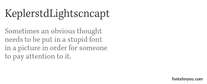 Review of the KeplerstdLightscncapt Font