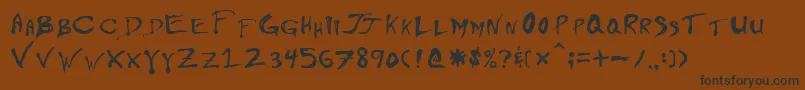 Floydiancyr Font – Black Fonts on Brown Background
