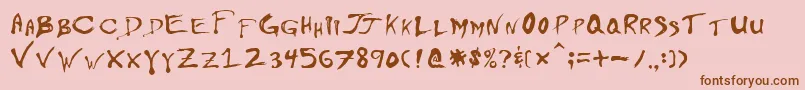 Floydiancyr Font – Brown Fonts on Pink Background