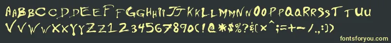 Floydiancyr Font – Yellow Fonts on Black Background