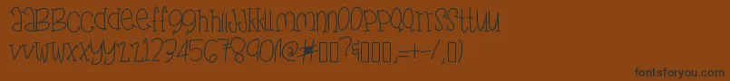 Police FunFragment – polices noires sur fond brun