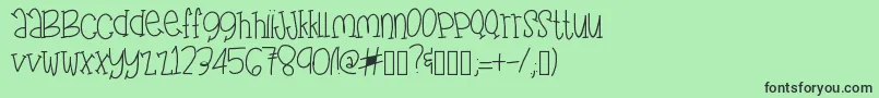 Шрифт FunFragment – чёрные шрифты на зелёном фоне