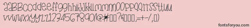 Więcej informacji o czcionce FunFragment Czcionka FunFragment – czarne czcionki na różowym tle