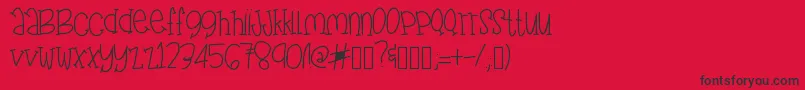 FunFragment Font – Black Fonts on Red Background