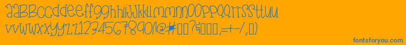 FunFragment Font – Blue Fonts on Orange Background