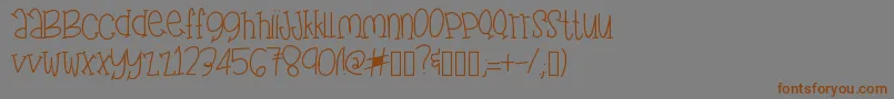 Police FunFragment – polices brunes sur fond gris