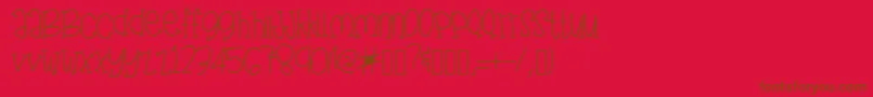 FunFragment Font – Brown Fonts on Red Background