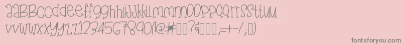 Police FunFragment – polices grises sur fond rose
