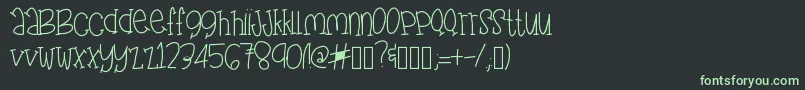 フォントFunFragment – 黒い背景に緑の文字