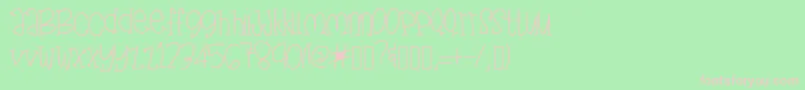 FunFragment Font – Pink Fonts on Green Background