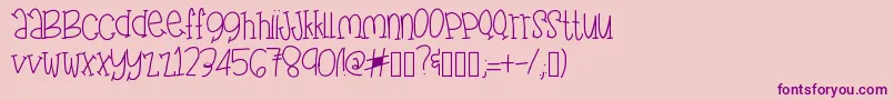 FunFragment-Schriftart – Violette Schriften auf rosa Hintergrund