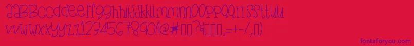 FunFragment Font – Purple Fonts on Red Background