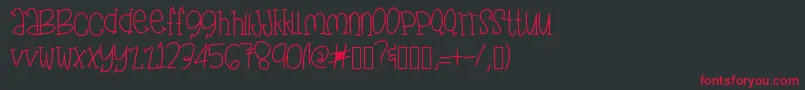 FunFragment Font – Red Fonts on Black Background