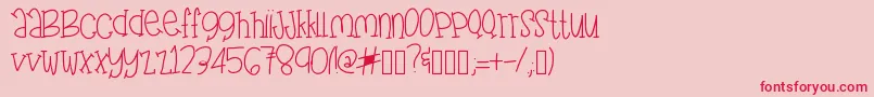 FunFragment Font – Red Fonts on Pink Background