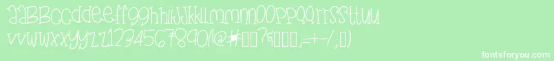 FunFragment Font – White Fonts on Green Background