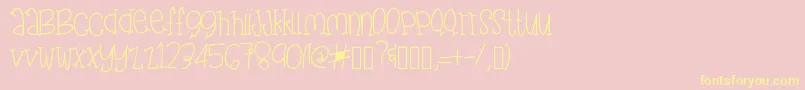FunFragment Font – Yellow Fonts on Pink Background